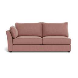 Heal's Tailor Large Unit Left Hand Facing Smart Luxe Velvet Dusky Pink Black Beech Feet - thumbnail 1