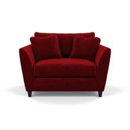 Heal's Torino Loveseat Smart Luxe Velvet Mulberry Black Feet