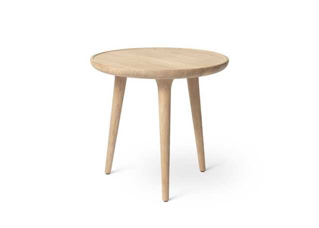 Mater Accent Side Table White Matt Lacquered Oak Small W45 x H42