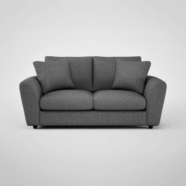 Heal's Snooze 3 Seater Sofa Melton Wool Shale Black