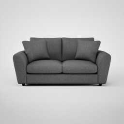 Heal's Snooze 3 Seater Sofa Melton Wool Shale Black