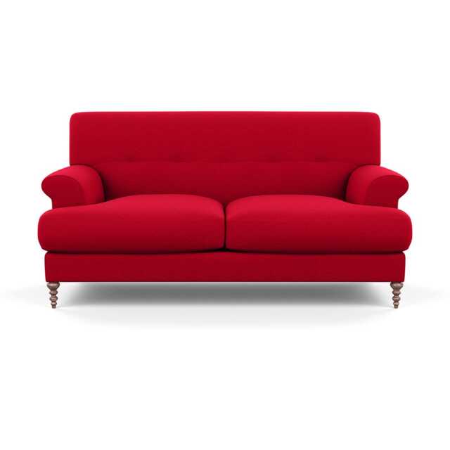 Scp Oscar 2 Seater Informal Sofa Melton Wool Red Oxide Walnut Feet