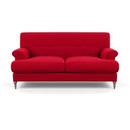 Scp Oscar 2 Seater Informal Sofa Melton Wool Red Oxide Walnut Feet