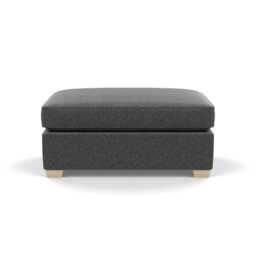 Heal's Torino Footstool Melton Wool Granite Natural Feet