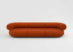 Tom Dixon Fat 3 seater Sofa in Hallingdal fabric orange 0600
