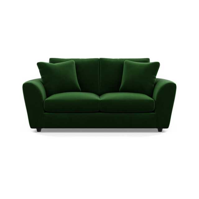 Heal's Snooze 3 Seater Sofa Smart Velvet Forest Black Feet