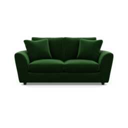 Heal's Snooze 3 Seater Sofa Smart Velvet Forest Black Feet