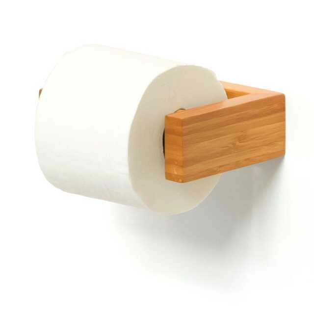 Wireworks Coffee Bamboo Toilet Roll Holder