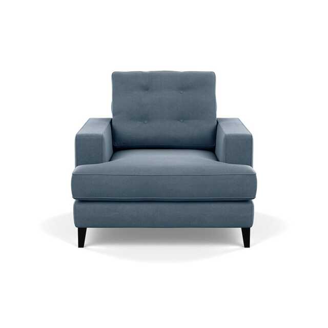 Heal's Mistral Armchair Capelo Linen-Cotton Mineral Black Feet