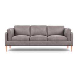 Heal's Sonno 4 Str Sofa Heritage Leather Stone Grey 2060 Natural Feet - thumbnail 1