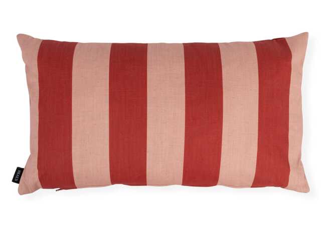 Heal's Cabana Stripe Cushion Red & Pink 55 x 32cm