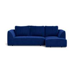 Heal's Morven Right Hand Facing Corner Chaise Sofa Smart Luxe Velvet Azure