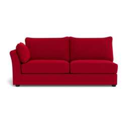 Heal's Tailor Large Left Hand Facing Corner Unit Melton Wool Red Oxide Black Feet - thumbnail 1