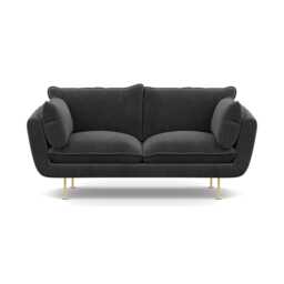 Heal's Allora 2 Seater Sofa Smart Luxe Velvet Nickel Brass Feet