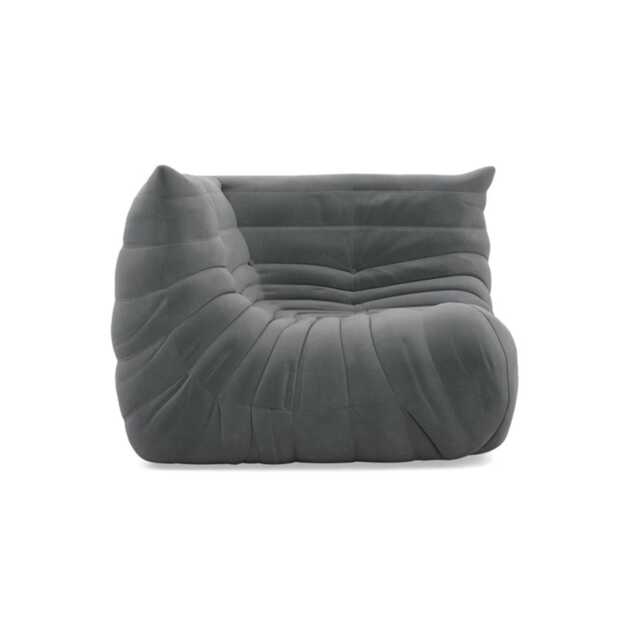 Ligne Roset Togo Corner Seat Alcantara Steel Grey