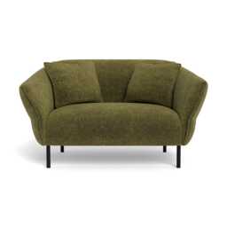Heal's Alto Loveseat Melton Wool Granite Black Feet - thumbnail 2