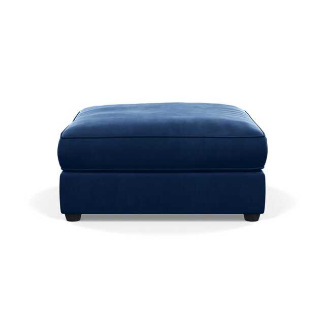 Heal's Tailor Footstool Velvet Midnight Black Feet