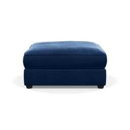 Heal's Tailor Footstool Velvet Midnight Black Feet