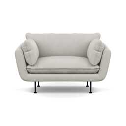 Heal's Allora Loveseat Capelo Linen-Cotton Sea Salt Black Feet