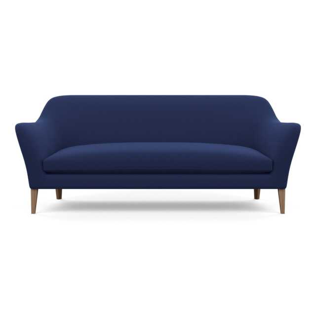 Heal's Wallis 4 Seater Sofa Melton Wool New Navy Walnut Feet - image 1
