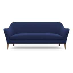 Heal's Wallis 4 Seater Sofa Melton Wool New Navy Walnut Feet - thumbnail 1