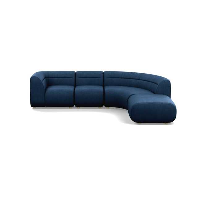 Heal's Lilli Right Hand Facing Curved Corner Sofa Capelo-Linen Inkspot Natural Beech Feet