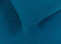 Heal's Organic Cotton Sateen Petrol Blue Fitted Sheet Single