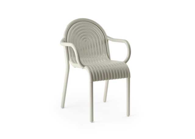 Tom Dixon Groove Outdoor Dining Armchair Putty