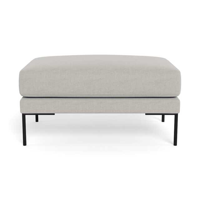 Heal's Torrington Ottoman Capelo Linen-Cotton Sea Salt Black Feet - image 1