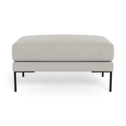 Heal's Torrington Ottoman Capelo Linen-Cotton Sea Salt Black Feet - thumbnail 1