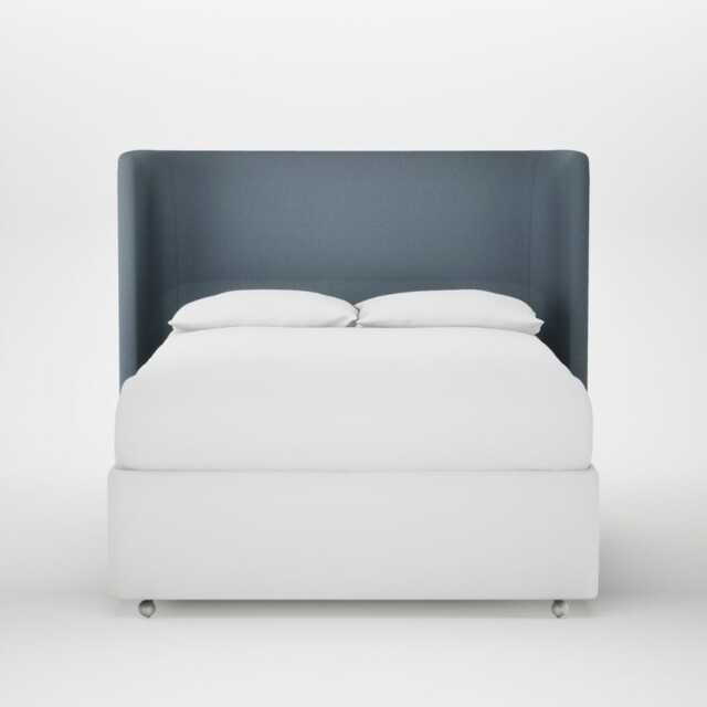 Heal's Monroe Headboard Double Smart Cotton Linen Celestial