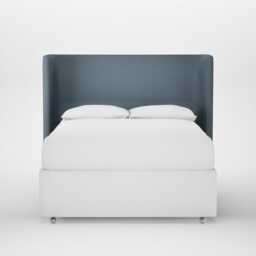 Heal's Monroe Headboard Double Smart Cotton Linen Celestial