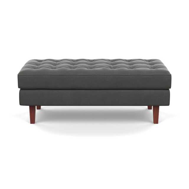 Heal's Hepburn Ottoman Nobilis Velvet Dolphin Walnut Feet - image 1