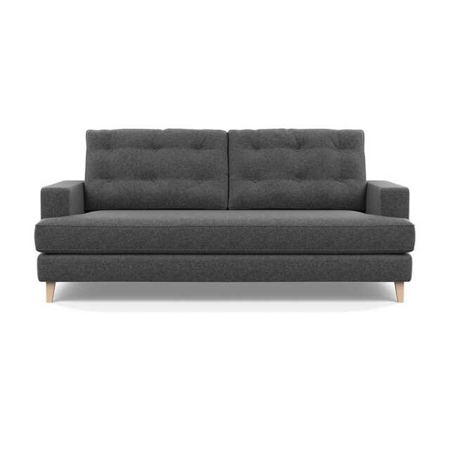 Heal's Mistral 3 Seater Sofa Melton Wool Granite Natural Feet