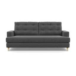 Heal's Mistral 3 Seater Sofa Melton Wool Granite Natural Feet