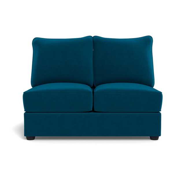Heal's Tailor Double Armless Unit Velvet Teal Black Feet