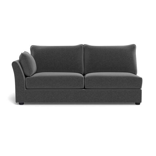 Heal's Tailor Large Left Hand Facing Corner Unit Melton Wool Granite Black Feet - image 1