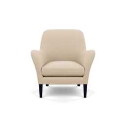 Heal's Wallis Armchair Brushed Cotton Oat Black Feet
