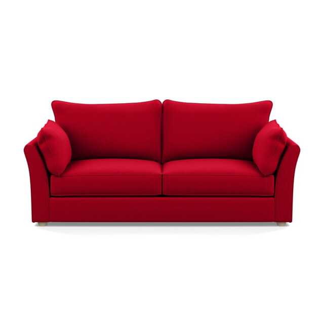 Heal's Tailor 4 Seater Sofa Melton Wool Red Oxide Natural Beech Feet