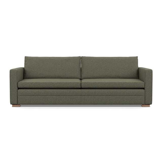 Heal's Palermo 5 Seater Sofa Loop Boucle Forest Brass/Walnut Feet