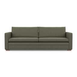 Heal's Palermo 5 Seater Sofa Loop Boucle Forest Brass/Walnut Feet