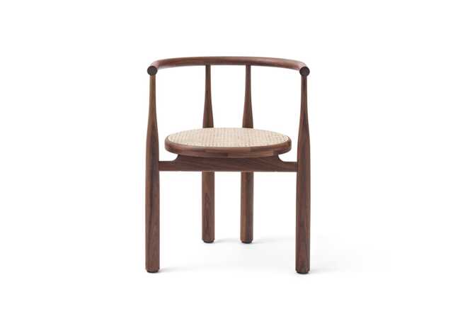 New Works Bukowski Chair French Cane Walnut