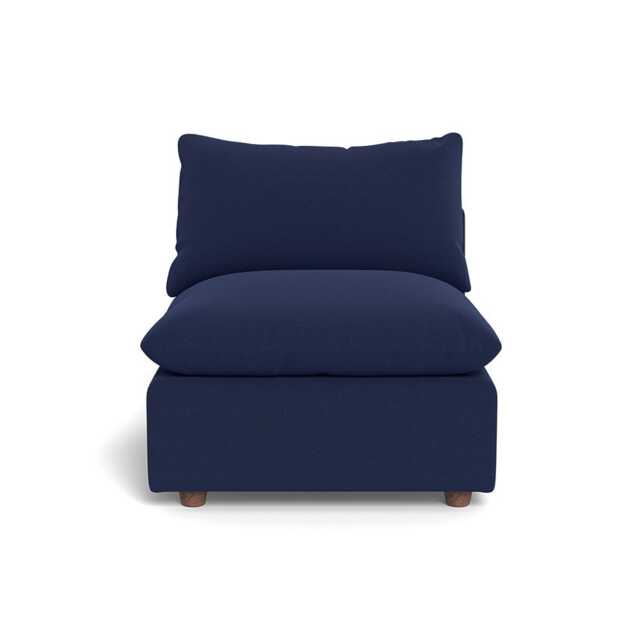 Heal's Astrid Single Unit Melton Wool New Navy Walnut Stained Beech Feet
