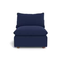 Heal's Astrid Single Unit Melton Wool New Navy Walnut Stained Beech Feet