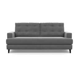 Heal's Mistral 3 Seater Sofa Smart Velvet Mercury Black Feet