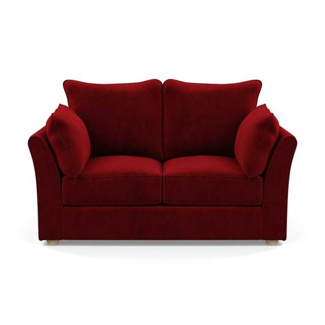 Heal's Tailor 2 Seater Sofa Smart Luxe Velvet Mulberry Natural Beech Feet - image 1