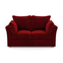 Heal's Tailor 2 Seater Sofa Smart Luxe Velvet Mulberry Natural Beech Feet