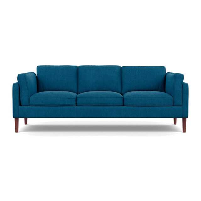 Heal's Sonno 4 Seater St Moritz Wool Teal Walnut Feet - image 1
