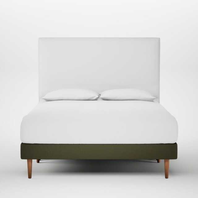 Heal's Shallow Divan King Smart Cotton Linen Myrtle Light Stem Feet - image 1