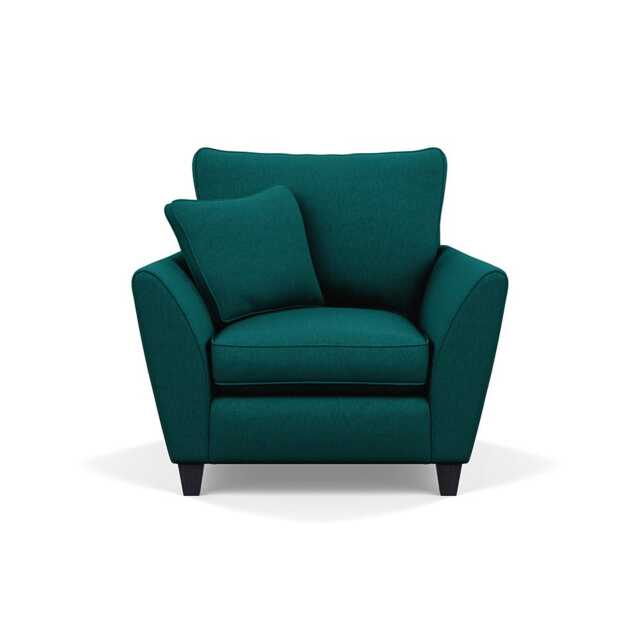 Heal's Torino Armchair Brushed Cotton Pine Black Feet